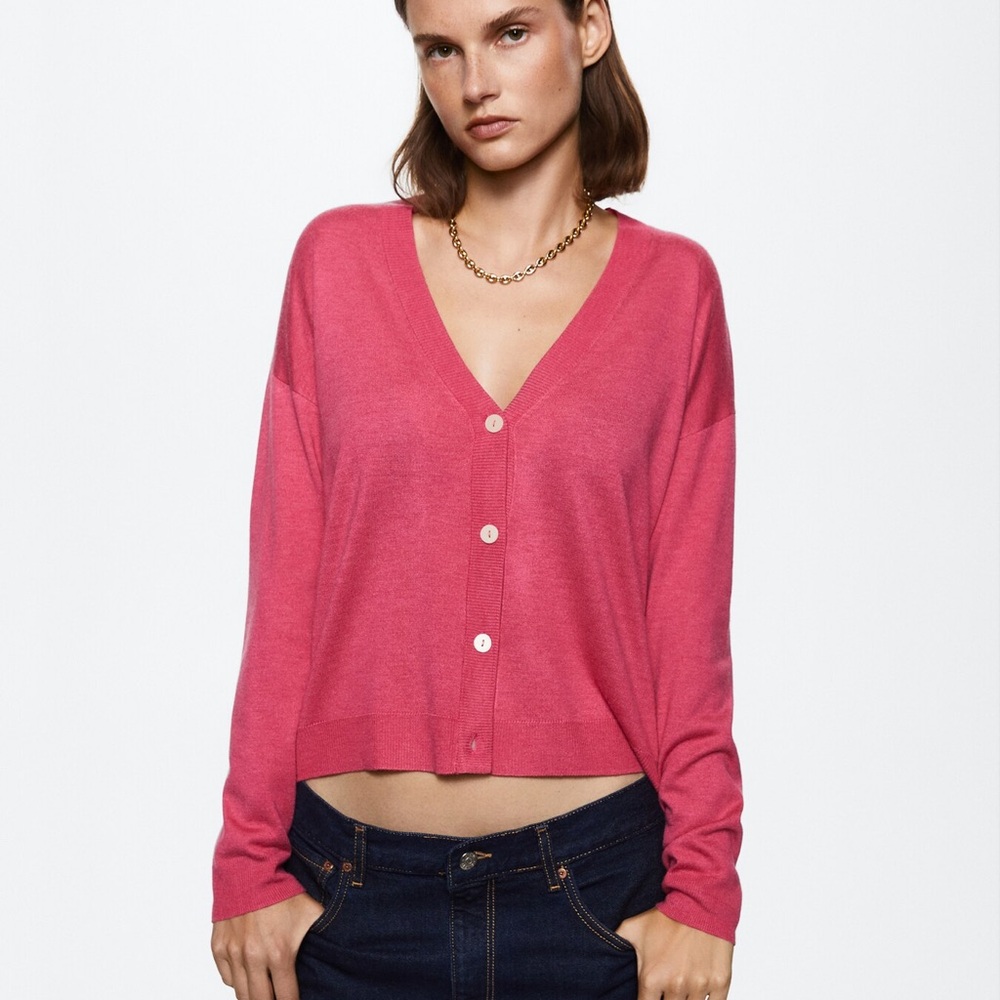 MANGO FINE-KNIT CARDIGAN
